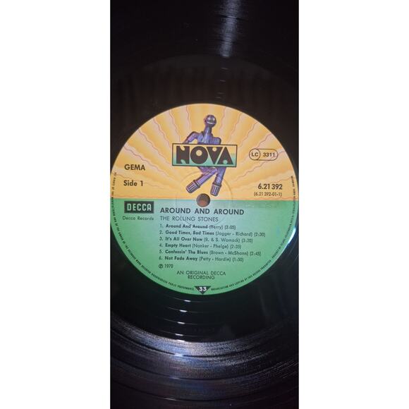 The Rolling Stones Around & Around LP 1970 NOVA/DECCA Germany GEMA 6.21392 VG++ - Picture 3 of 11